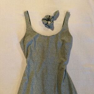 Abercrombie & Fitch Green & White Floral Mini Dress